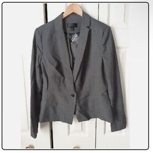 Women's Worthington Admiral Grey Heather Dress Suit Top Jacket size 8